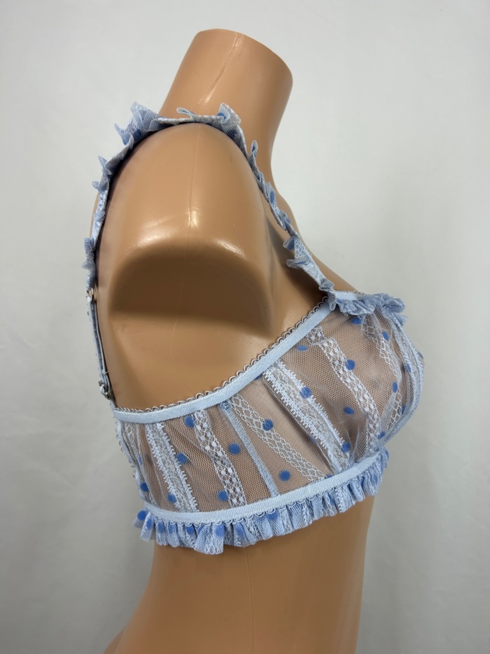 For bundles only - For love and lemons Harper ruffle tulle polka dot bralette XS - Picture 6 of 13